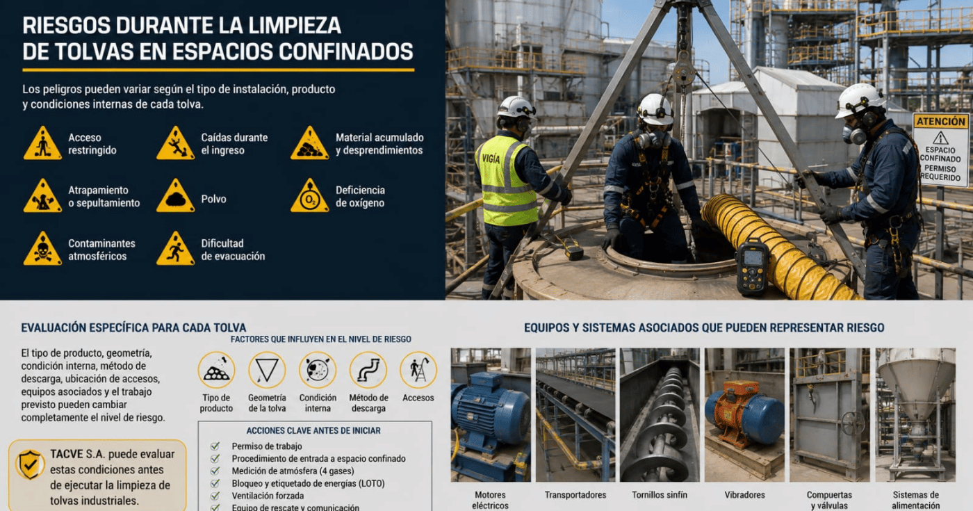 Limpieza de Tolvas en Espacios Confinados en Panamá