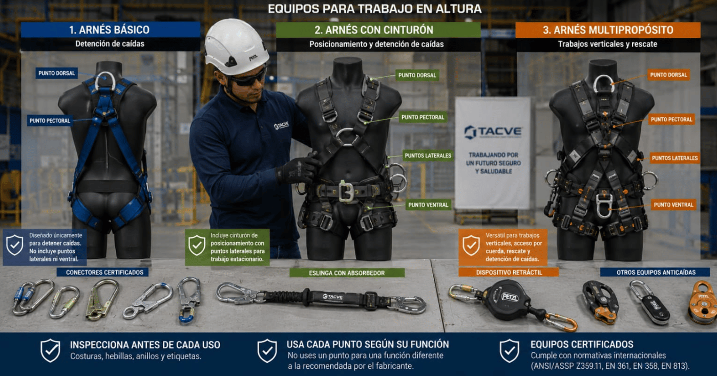 Arnés para trabajo en altura en Panamá