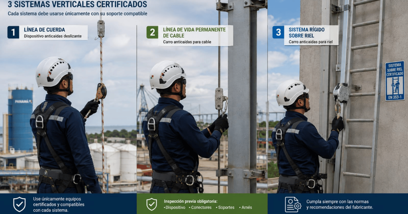 Frenos para líneas de vida verticales en Panamá