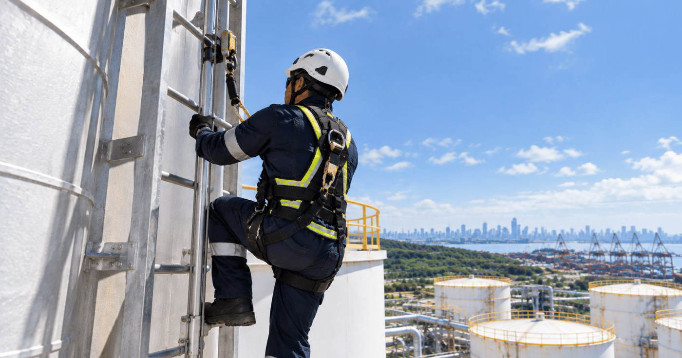 Línea de Vida Vertical Permanente para Escaleras en Panamá